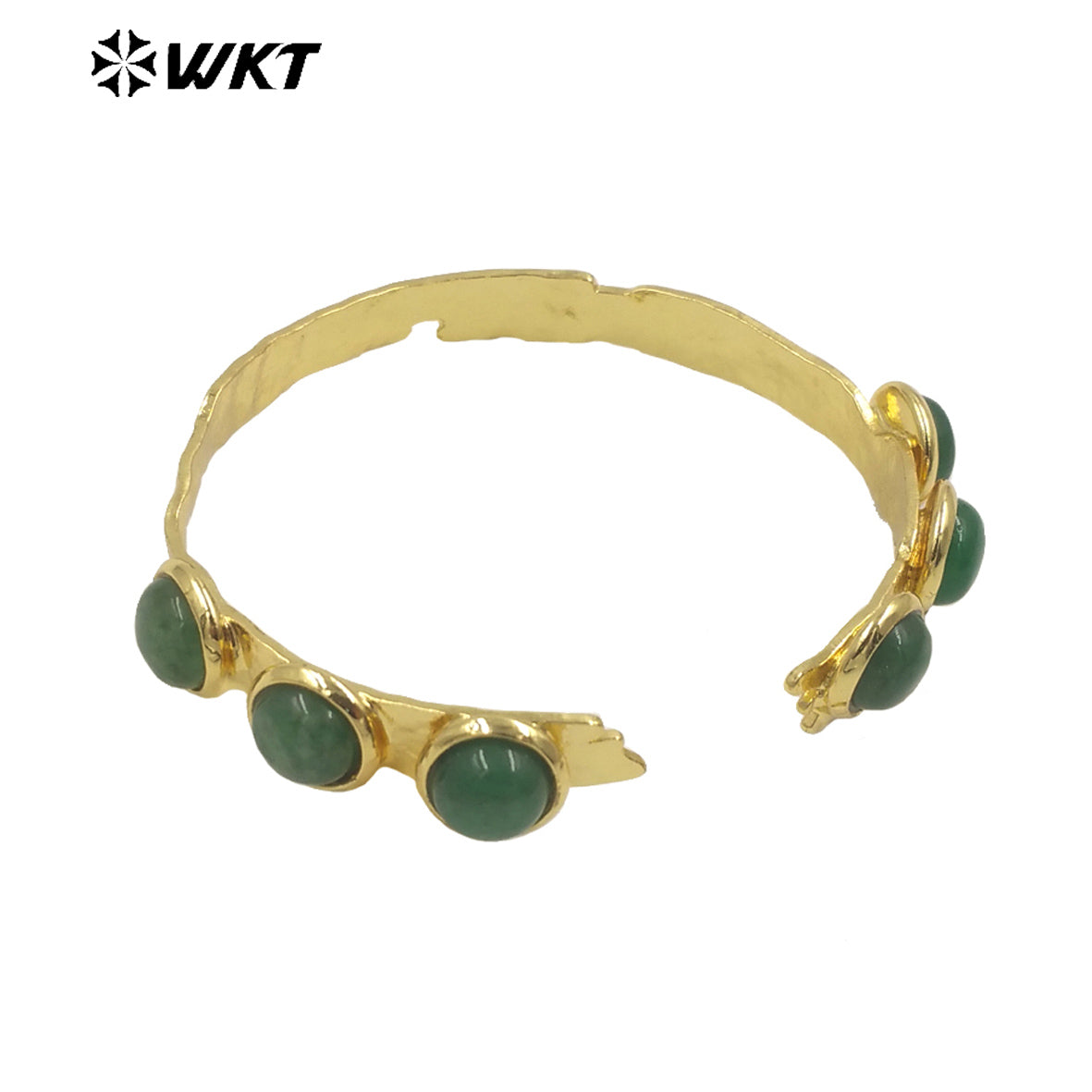 WT-B632 WKT New Handmade Natural Gemstone Jewelry Opening Bracelets Lovely Amazonite Bohemia Romantic Lucky Bracelets
