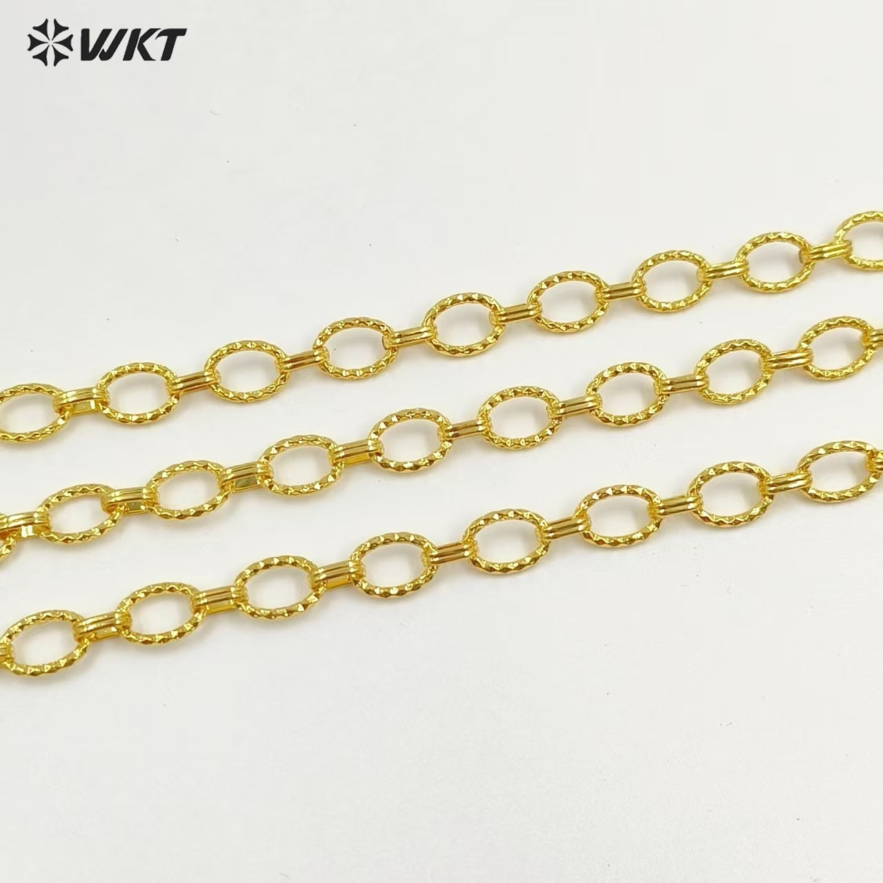 WT-BC247 Amazing Big Oval Shape Jewelry DIy Chain For Luxury Necklace Making With Gold Metal Electroplated Link Accessories