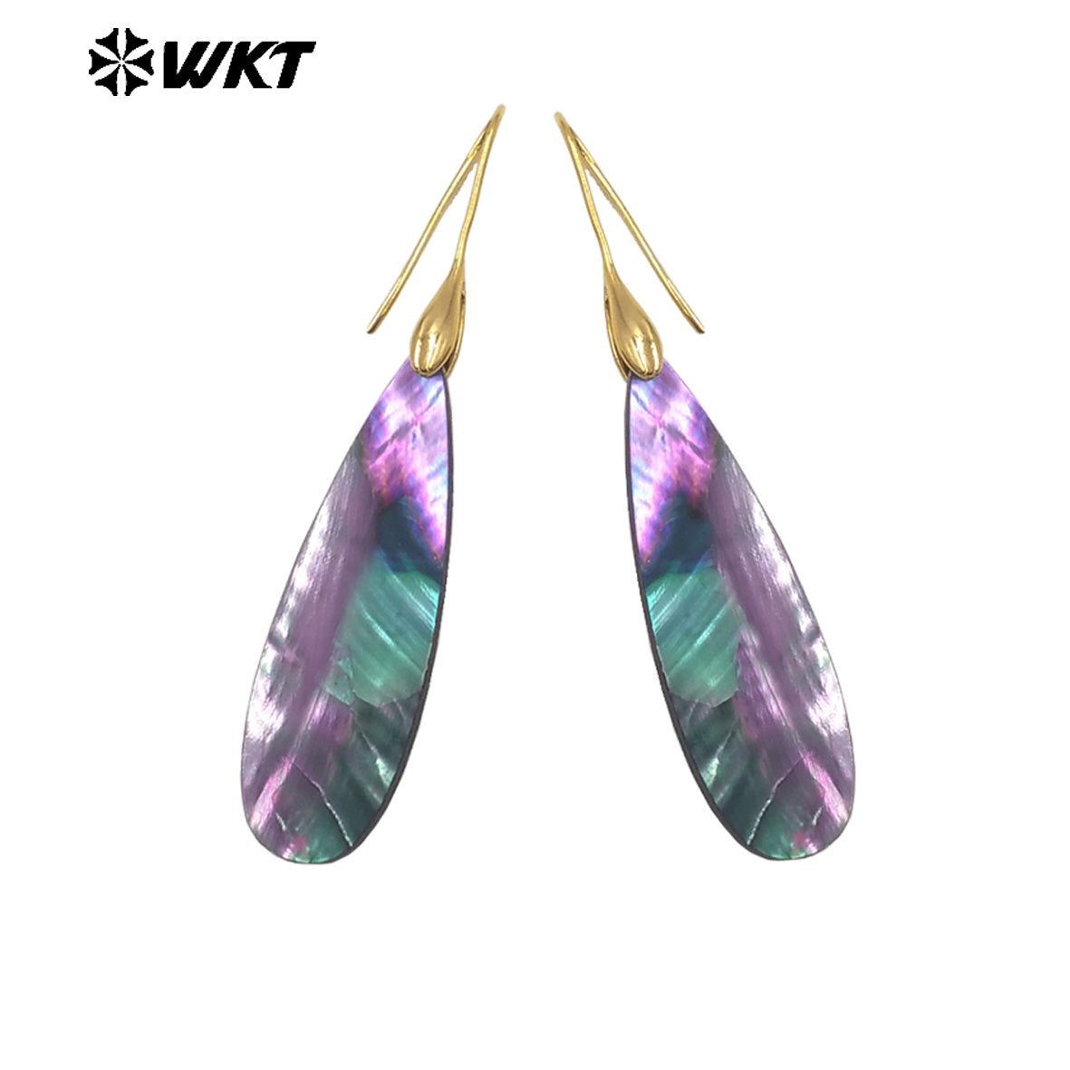 WT-MPE162 Good Quality Vintage Style Sparkling Multi Shapes Natural Abalone Shell Earrings For Ladies Party Jewelry Gift