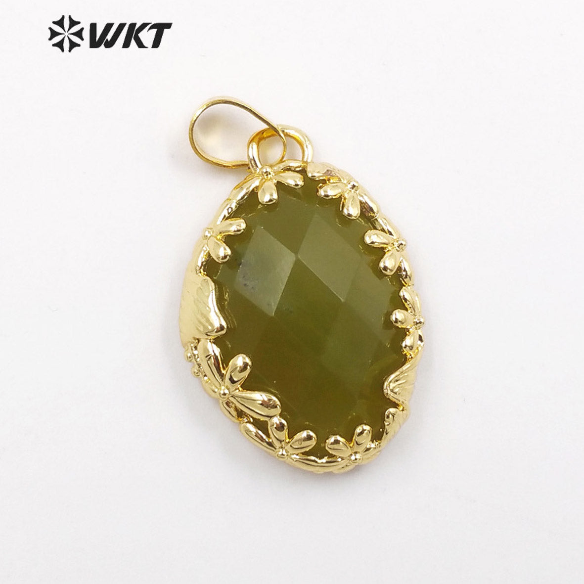 WT-P1925 Fashion Design Trendy New Precious Colorful Gemstone Oval Shaped Amazonite Amethyst Gemstone Pendants
