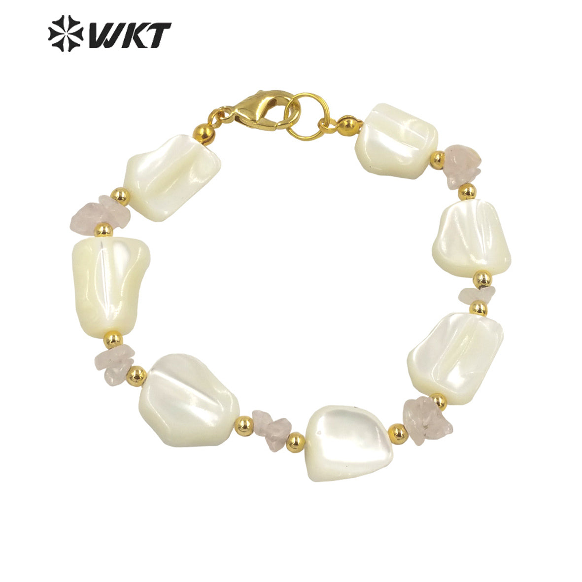 WT-MPB082 Summer Jewelry Natural Shell Beads Design Bracelets Vintage Women Vintage Mixture Shell Bracelet for Party
