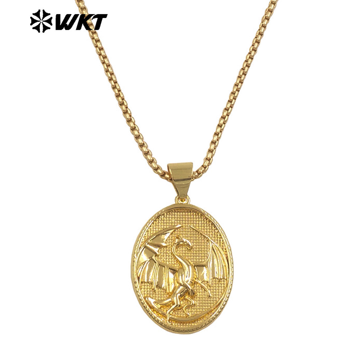 WT-JFN32 Exquisite Women Necklace With Religious Pendant Charms Yellow Brass Gold Plated Fashion Daily Jewelry Accessories