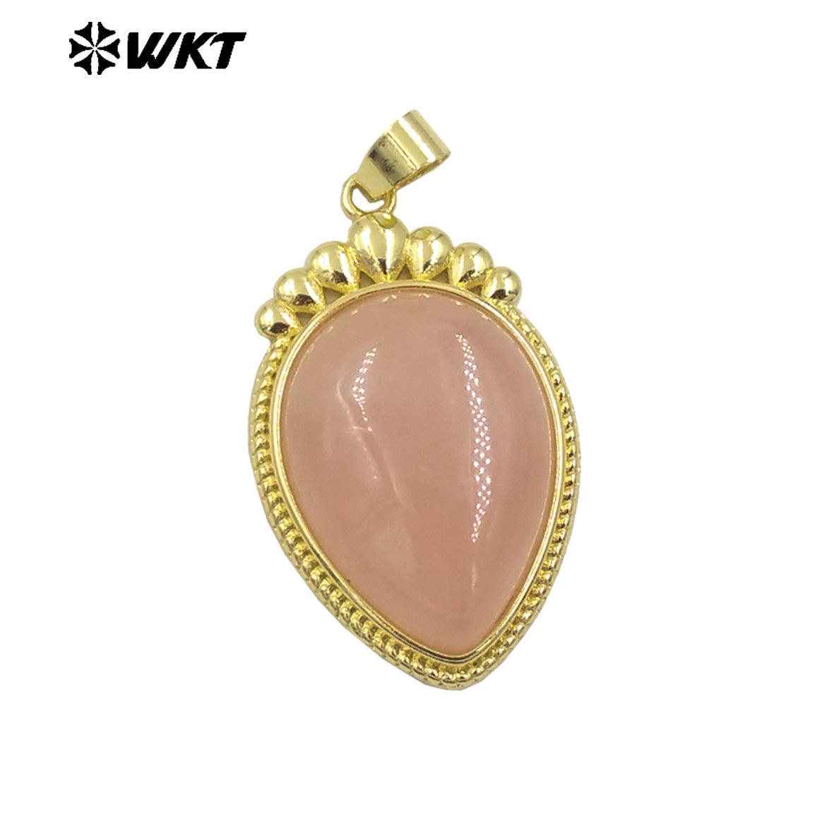 WT-P1972 Amazing WKT New Design High Polish Long Drop Stone Made Gold Bezel Setting Natural Amethyst Pendants for Necklace