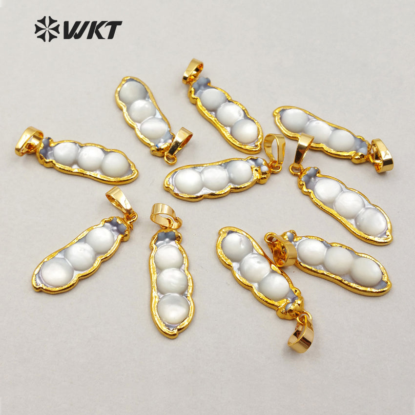 WT-P1156 Wholesale Hot Sale Generous Design Pendants Natural Freshwater Pearl 10*30mm 24K Real Gold Plated Fashion Girl Gift