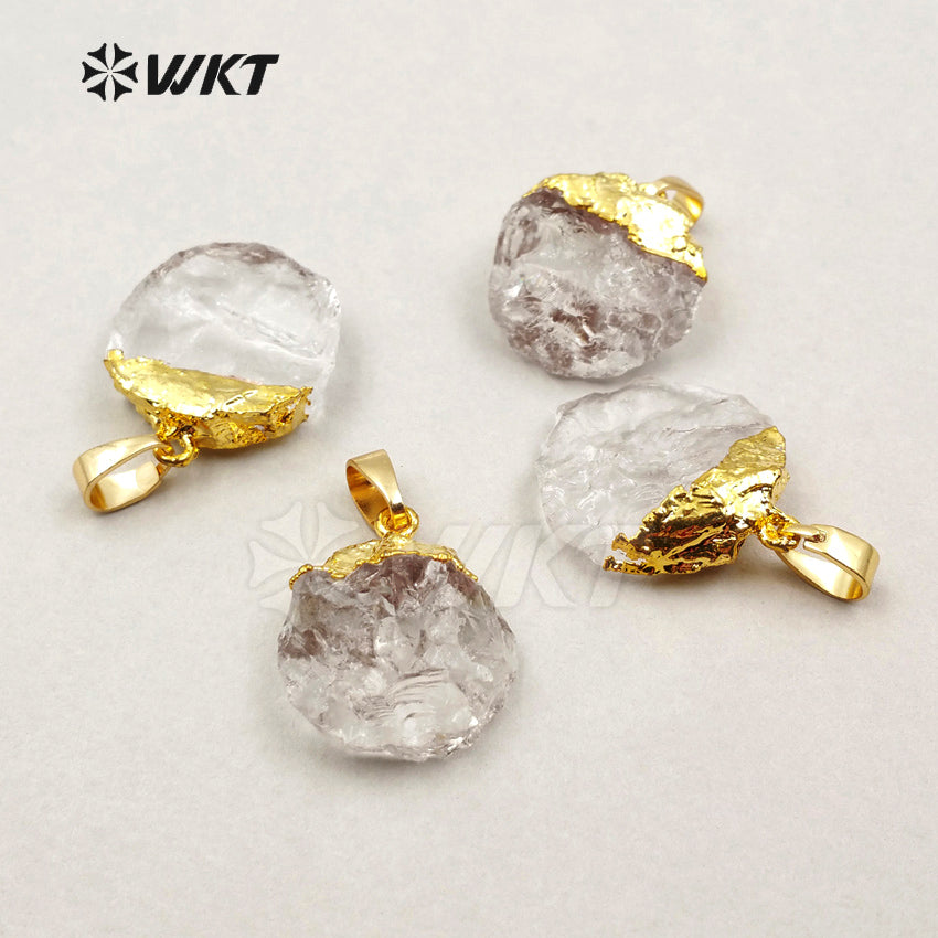 WT-P1230 WKT New Arrival Fashion Jewelry for Women Decoration Jewelry Round Shape Crystal Quartz Pendant