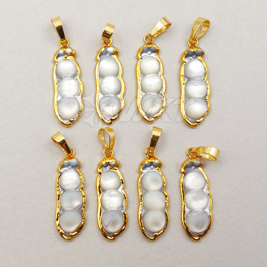 WT-P1156 Wholesale Hot Sale Generous Design Pendants Natural Freshwater Pearl 10*30mm 24K Real Gold Plated Fashion Girl Gift