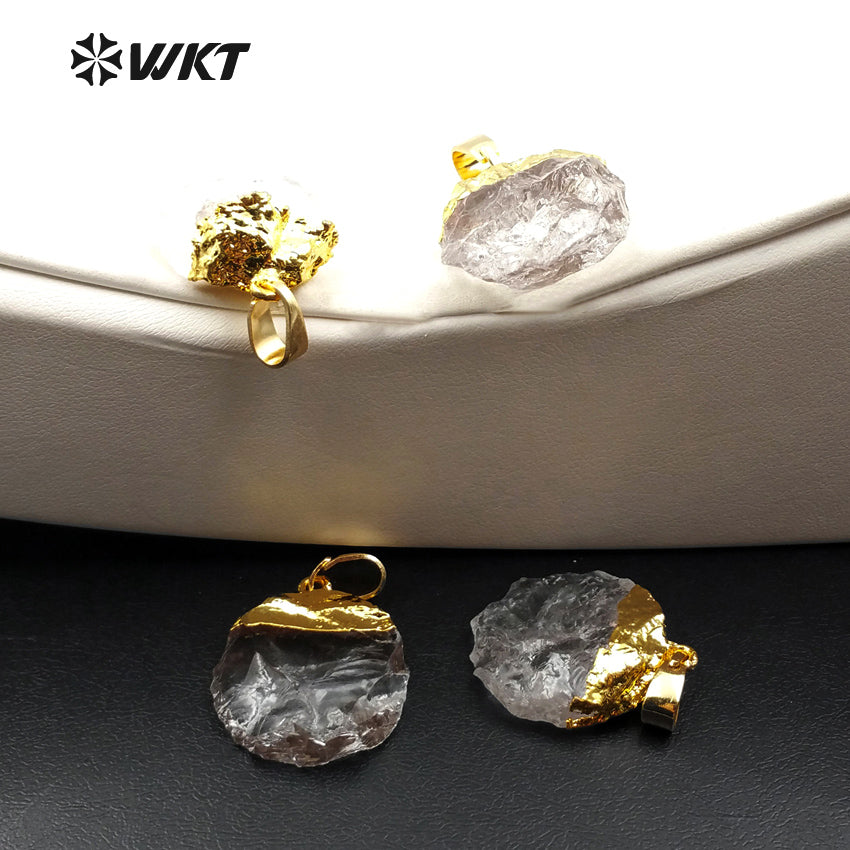 WT-P1230 WKT New Arrival Fashion Jewelry for Women Decoration Jewelry Round Shape Crystal Quartz Pendant