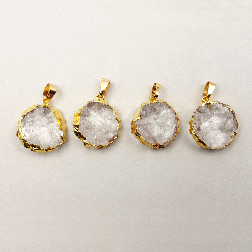 WT-P1228 WKT New Arrival Fashion Jewelry for Women Decoration Jewelry Round Shape Crystal Quartz Pendant