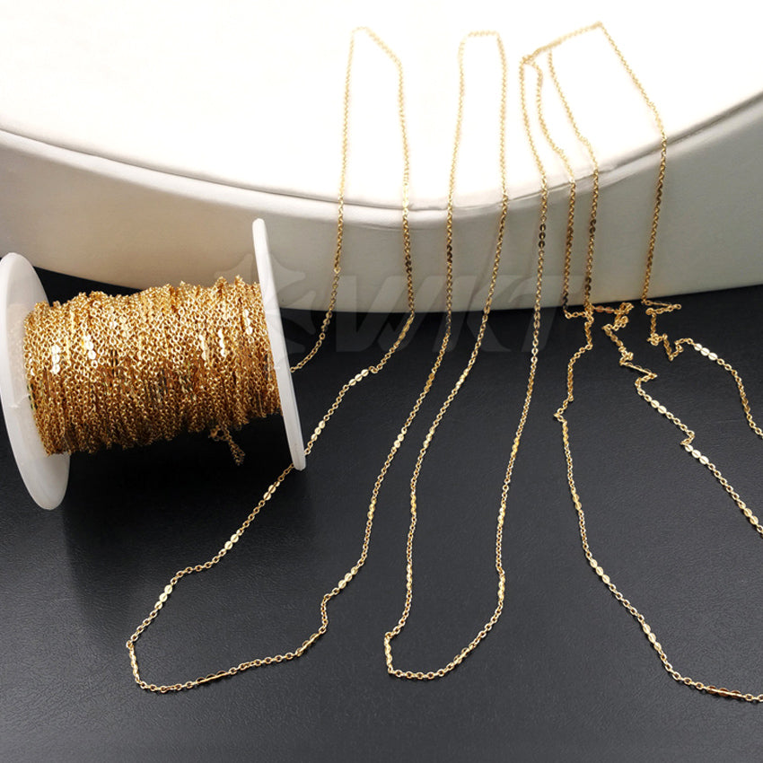 WT-BC113 WKT Wholesale New Coming Fashion Real Gold Plated Link Chain Generous Brass Chain