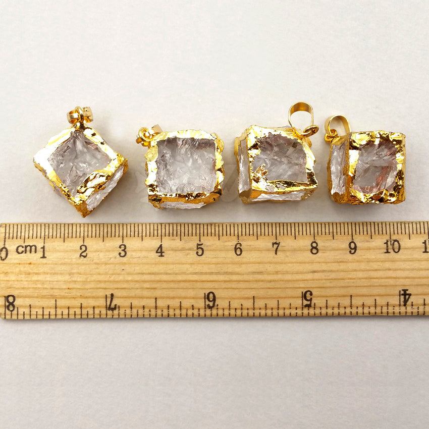WT-P1227 WKT New Arrival Fashion Jewelry for Women Decoration Jewelry Cubic Shape Crystal Quartz Pendant