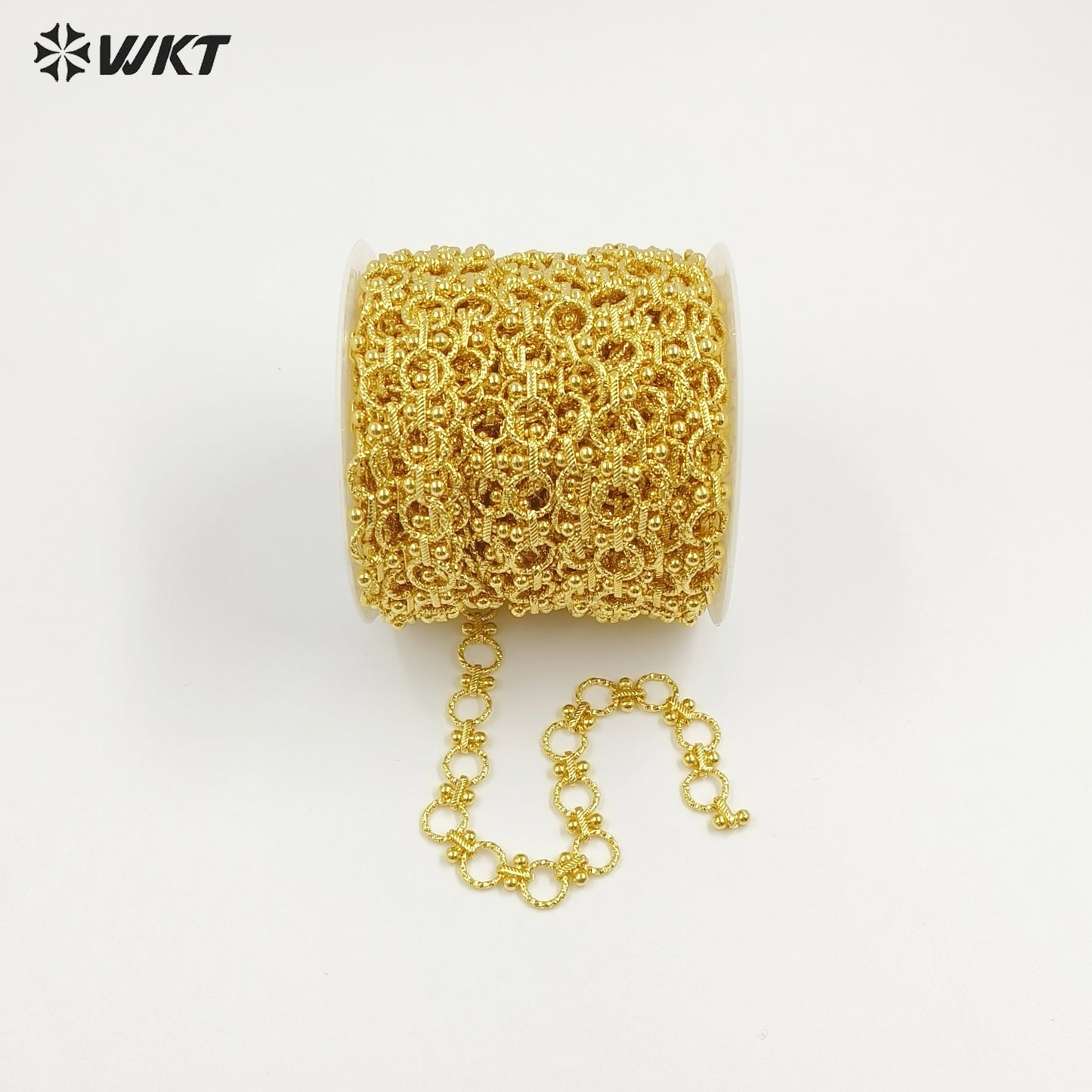 WT-BC240 Exquisite Beautiful Design Round Shape Gold Plated Chain Necklace Jewelry Making Finding Lovely Style Wholesale