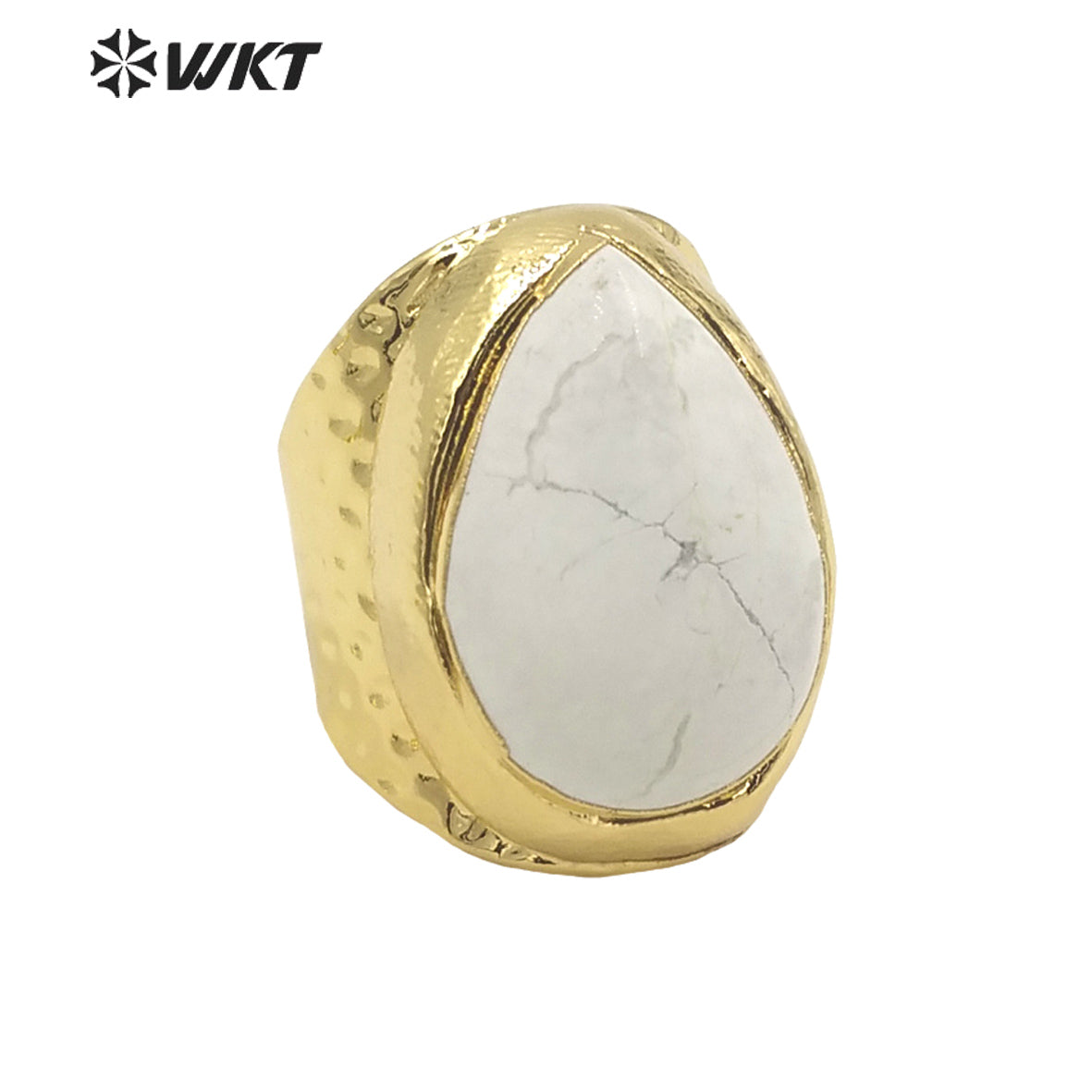 WT-R414 Beautiful Multicolor Waterdrop Gemstone Ring 18k Gold Plated High Quality As Women Gift Rings Natural Gemstone Rings