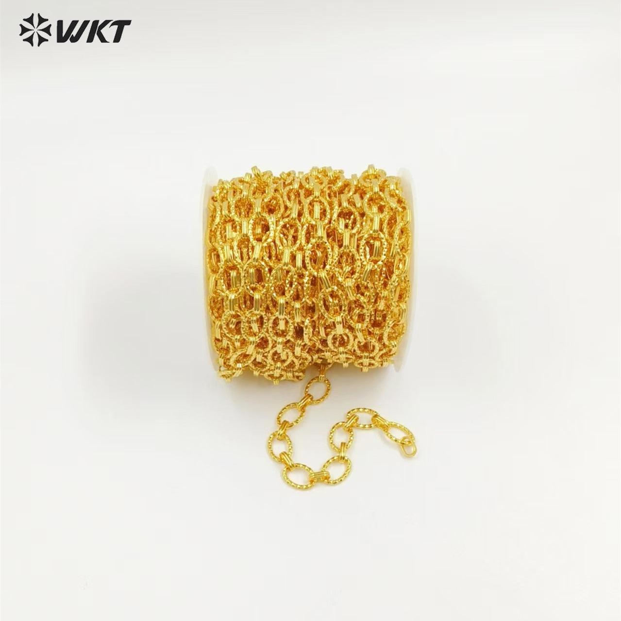 WT-BC247 Amazing Big Oval Shape Jewelry DIy Chain For Luxury Necklace Making With Gold Metal Electroplated Link Accessories
