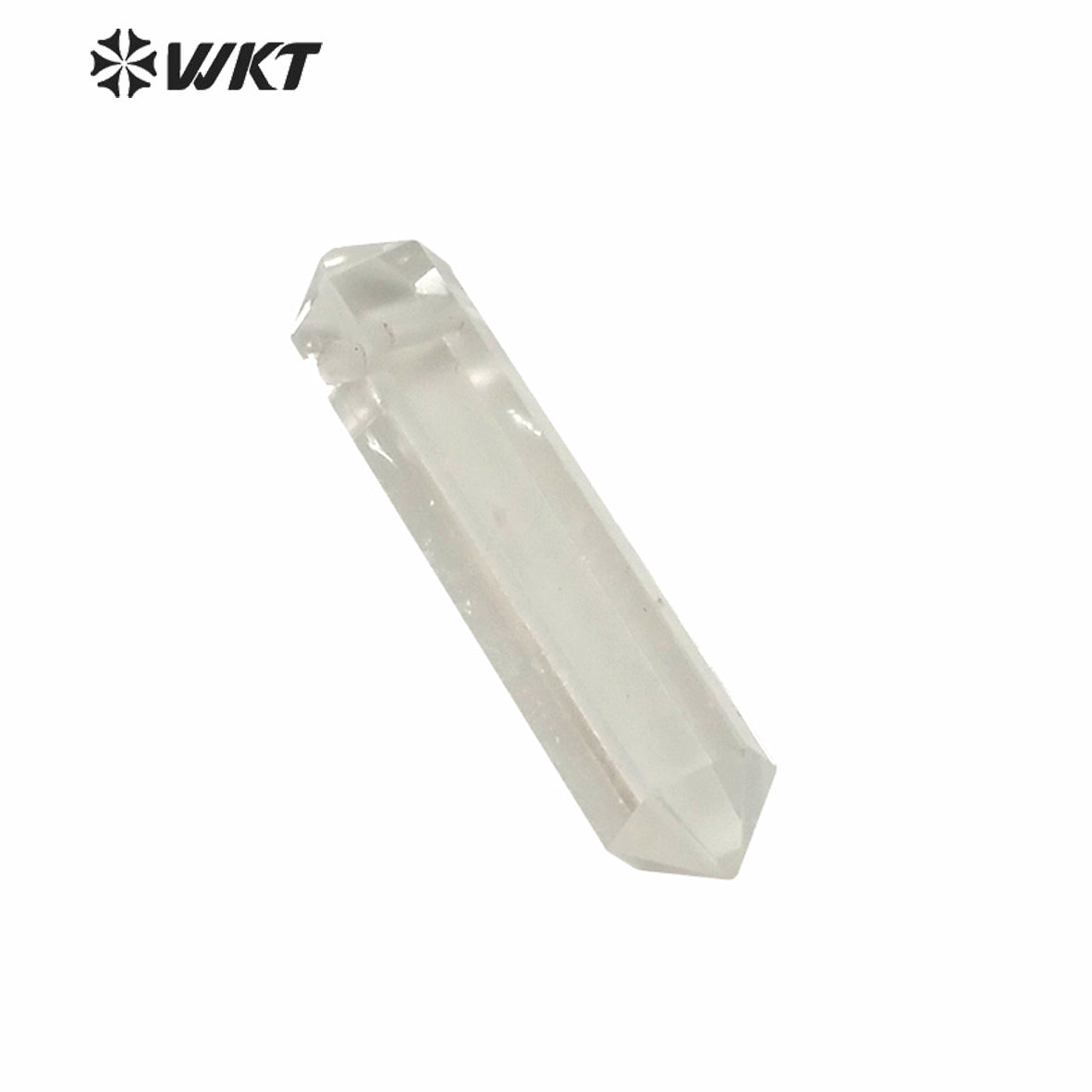 WT-P1579 Wholesale Natural Gemstone Double Point Quartz Pendant Fashion 1.2mm Hole Rose Quartz Stone Point Pendant