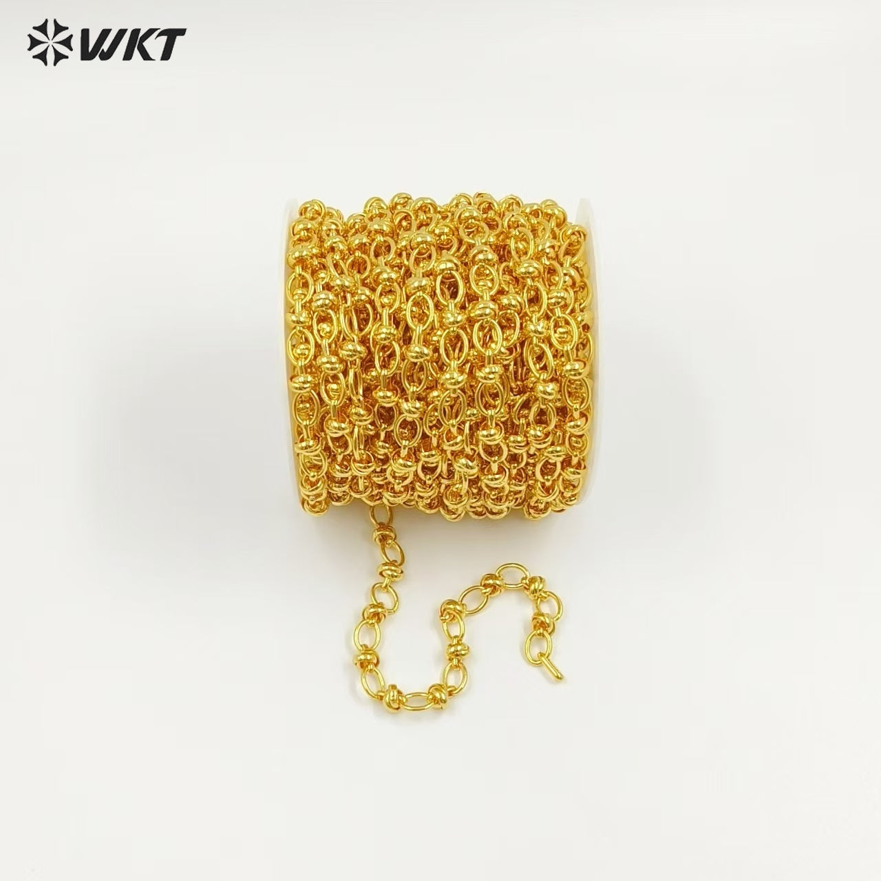 WT-BC238 Popular Sales Metal Gold Plated Chain Oval Shape Yellow Brass Link Accessories For Jewelry Handmade