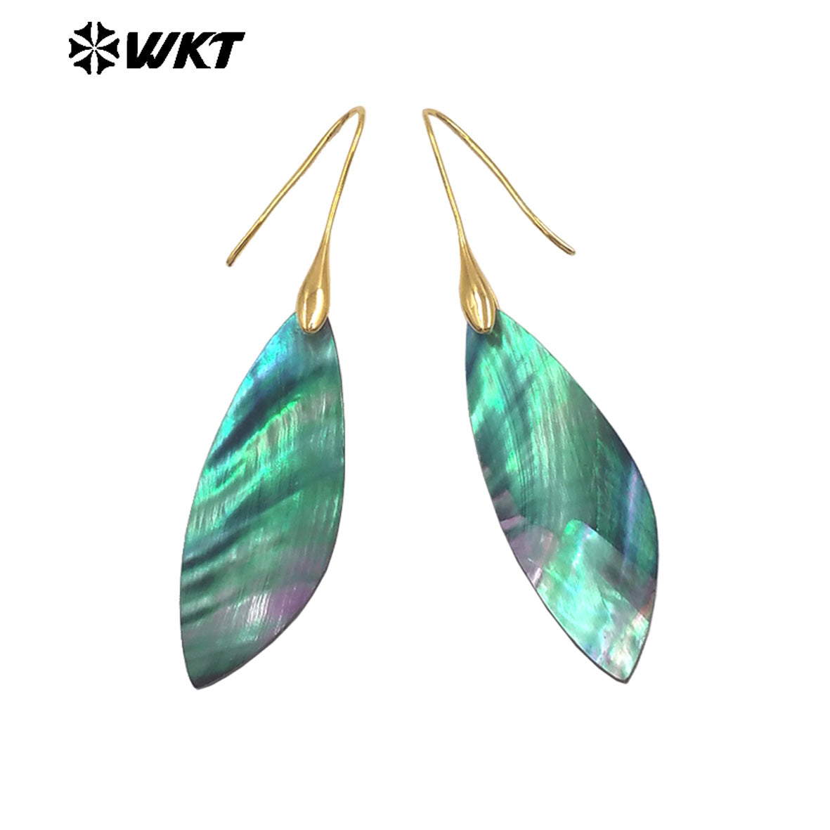 WT-MPE162 Good Quality Vintage Style Sparkling Multi Shapes Natural Abalone Shell Earrings For Ladies Party Jewelry Gift