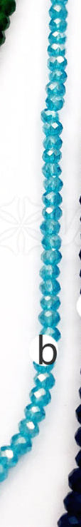 WT-N1115 Long Beads Necklaces Multi-color Beads Crystal Smooth Necklaces with White Pearl Necklaces for Women
