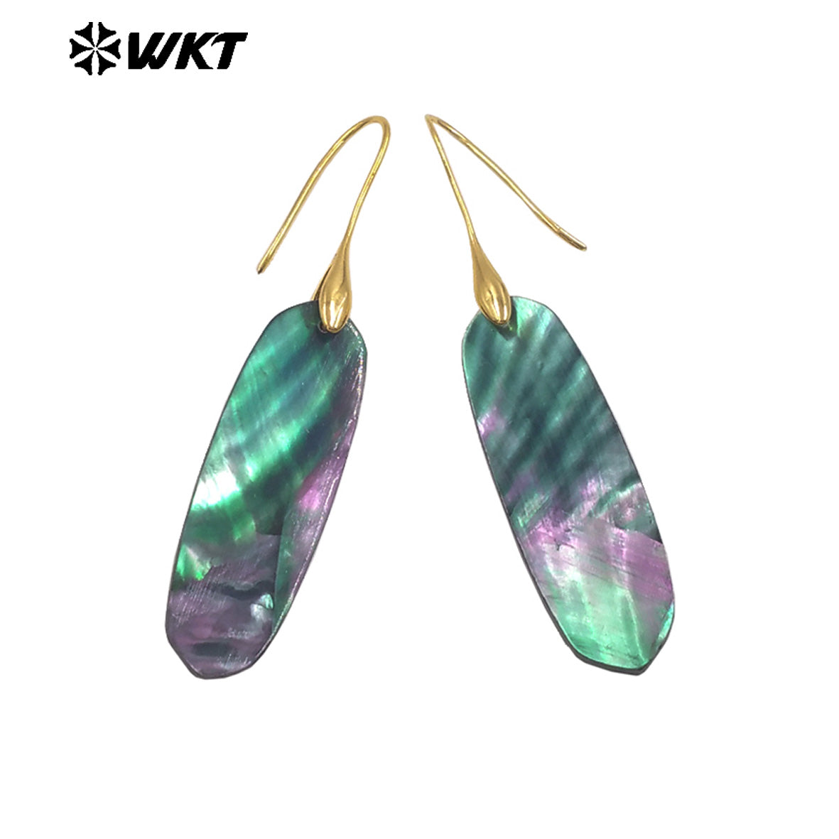 WT-MPE162 Good Quality Vintage Style Sparkling Multi Shapes Natural Abalone Shell Earrings For Ladies Party Jewelry Gift