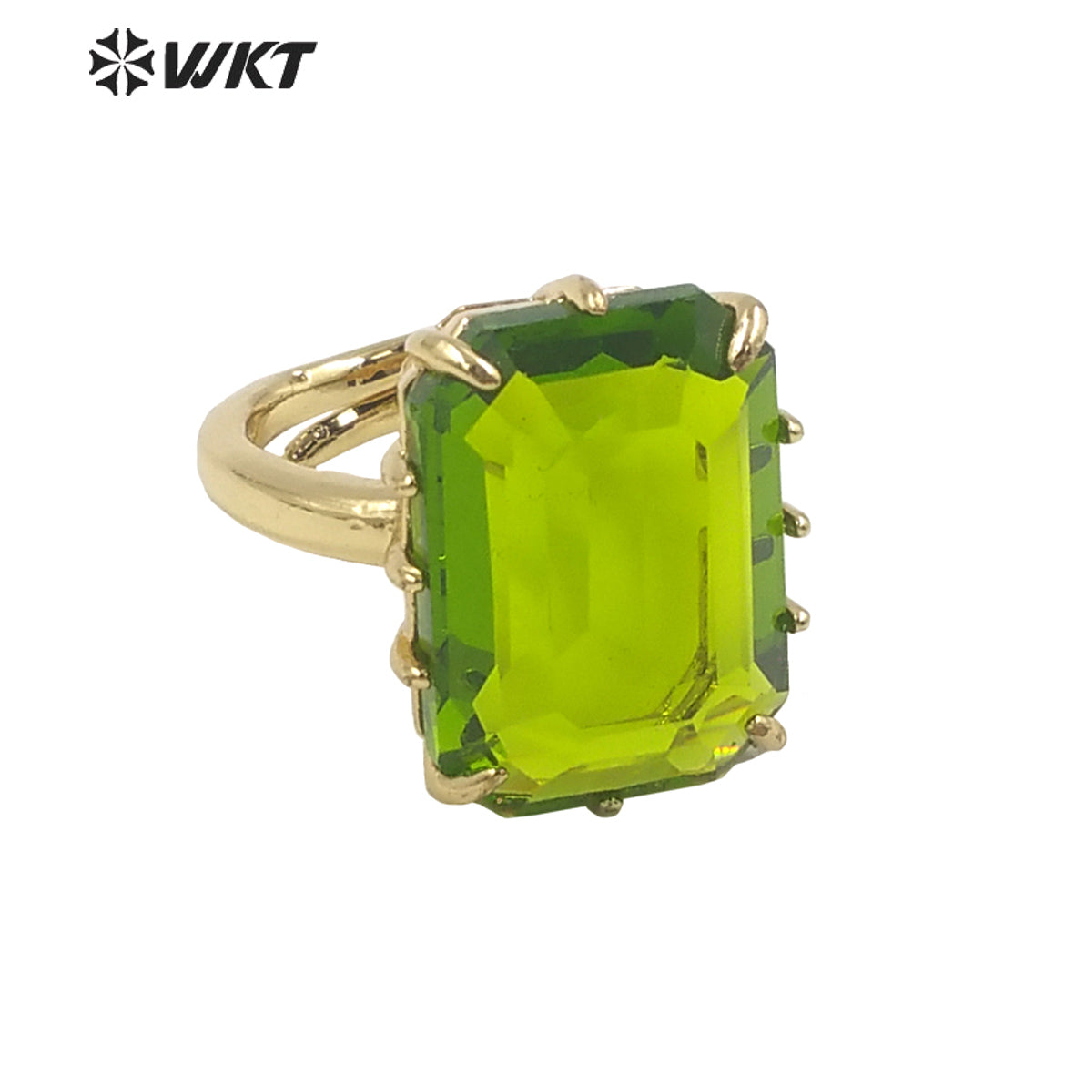 WT-R483 WKT Fashion Design Trendy Gift for Women Colorful High Quality Gorgeous Natural Crystal Stone Ring