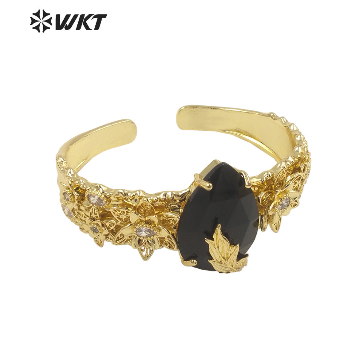 WT-B641 WKT Lovely Fashion Drop Design Trendy Gift for Women Gemstone C Shaped Natural Colorful Gemstone Bracelets