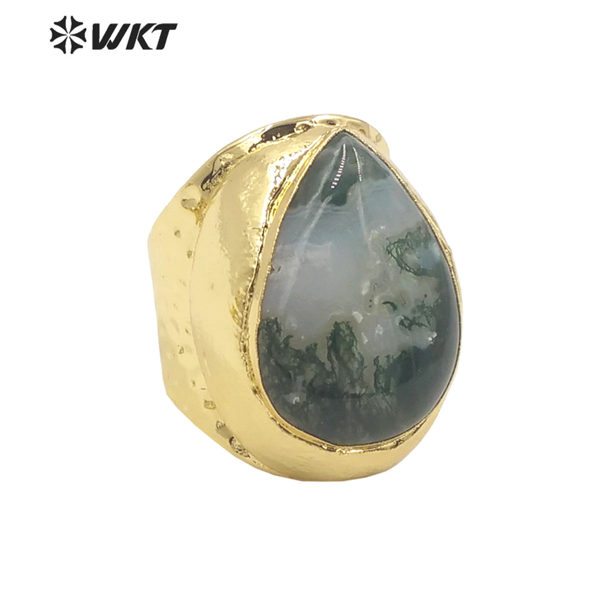 WT-R414 Beautiful Multicolor Waterdrop Gemstone Ring 18k Gold Plated High Quality As Women Gift Rings Natural Gemstone Rings