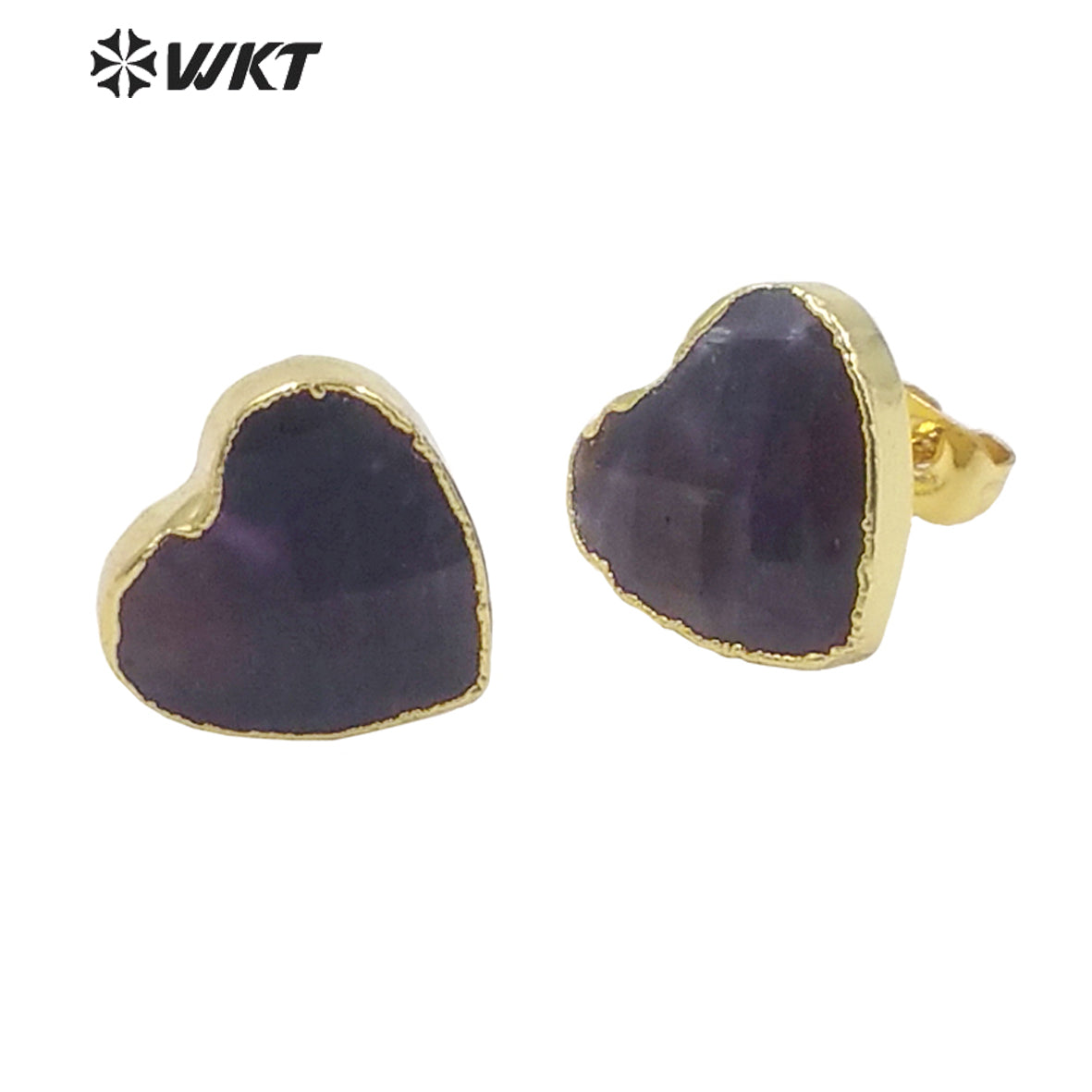 WT-E649 2021 Best Fashion Jewelry Earrings Gemstone Heart-shaped Earrings Elegant Fine Attractive Earrings for Lady As a Gift