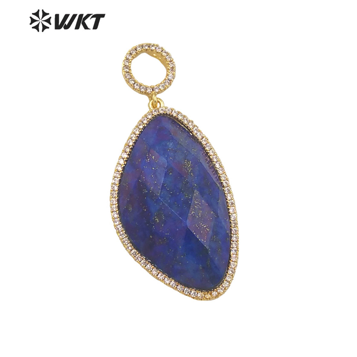 WT-MP239 WKT 2022 Hot Sale Infinity Charms Colored Stone Oval Pendant Zircon Pendant Lady Necklace Jewelry for Gift