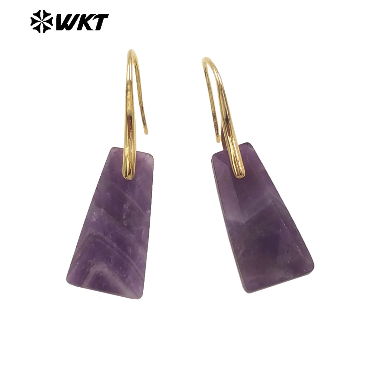 WT-E778 New Arrival Women Earrings Natural Gemstone Unique Design Geometric Shape For Ladies Birthday Charming Jewelry