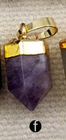 WT-P1279 WKT Wholesale Small Bullet Point Tiny Multi Gemstone Real Gold Silver Plated Natural Raw Stone Pendant
