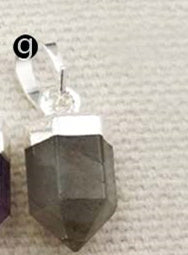 WT-P1279 WKT Wholesale Small Bullet Point Tiny Multi Gemstone Real Gold Silver Plated Natural Raw Stone Pendant