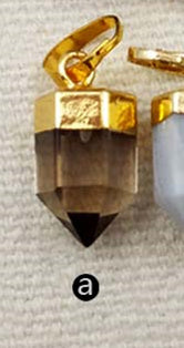 WT-P1279 WKT Wholesale Small Bullet Point Tiny Multi Gemstone Real Gold Silver Plated Natural Raw Stone Pendant