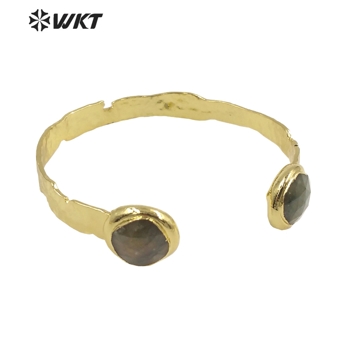 WT-B640 WKT Lovely Fashion Design Trendy Gift for Women Gemstone C Shaped Natural Colorful Gemstone Bracelets