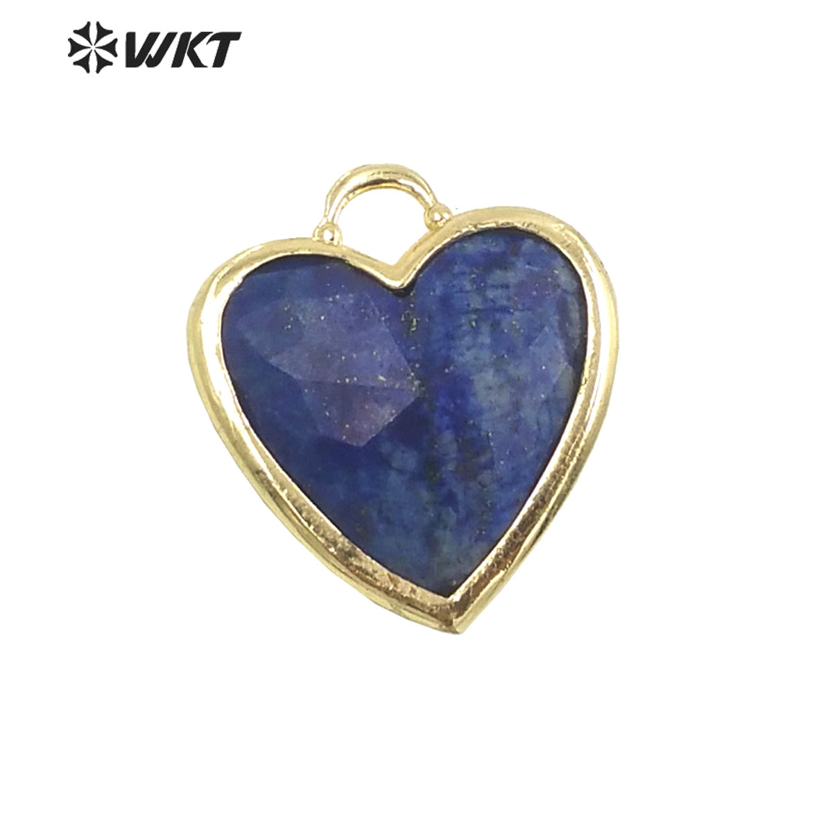 WT-P1857 Newest Lovely Small Size Gemstone Made Heart Pendant Fashion Gold Bezel Natural Handmade Amethyst Stone Heart Charms