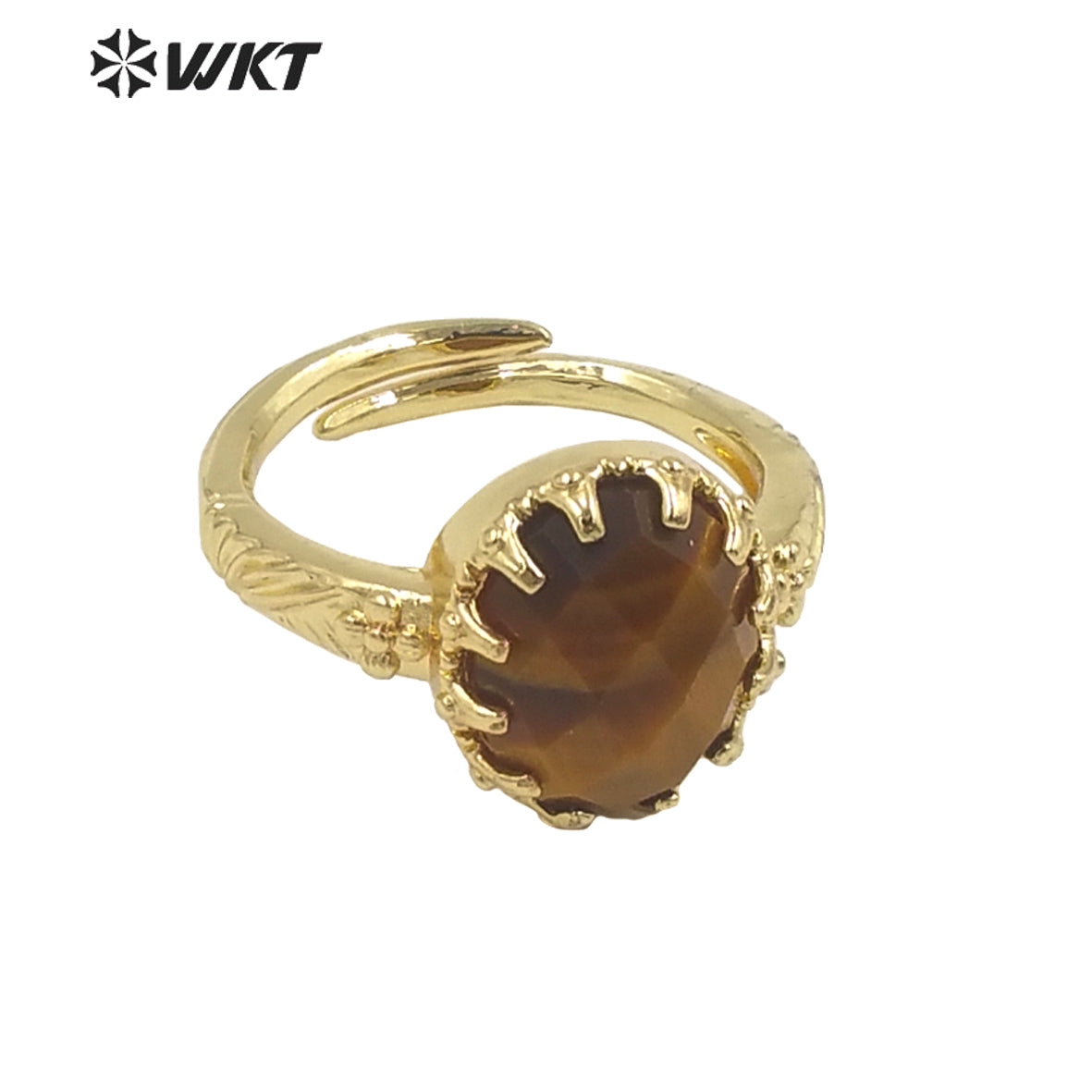 WT-R488 WKT Fashion Design Trendy Gift for Women Colorful High Quality Gorgeous Natural Gemstone Stone Ring