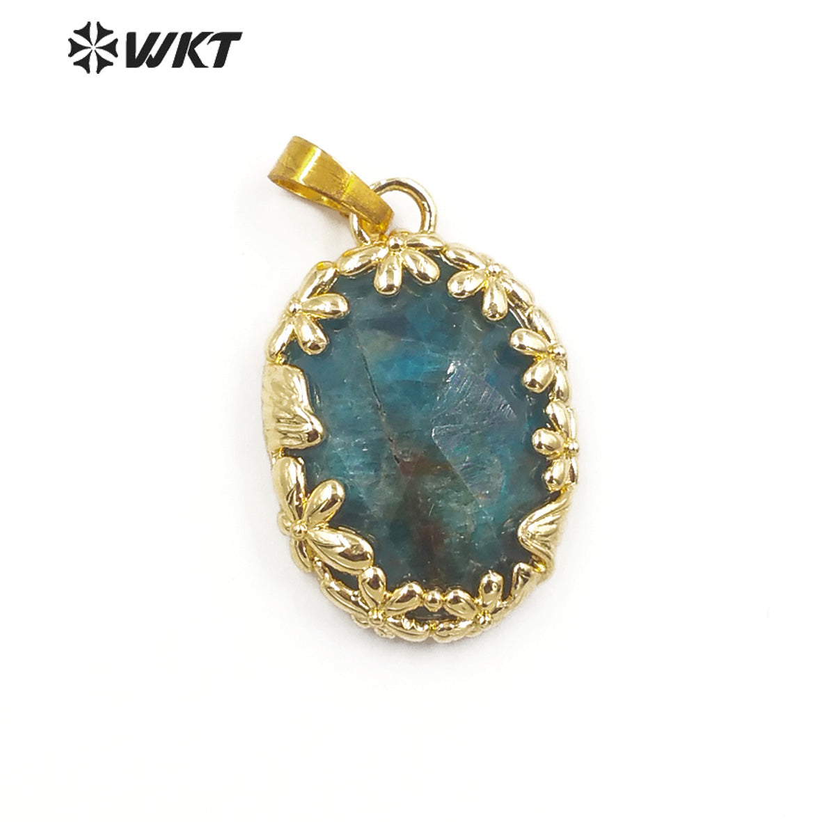 WT-P1919 Fashion Design Trendy New Precious Colorful Stone Oval Amazonite Amethyst Gemstone Pendants