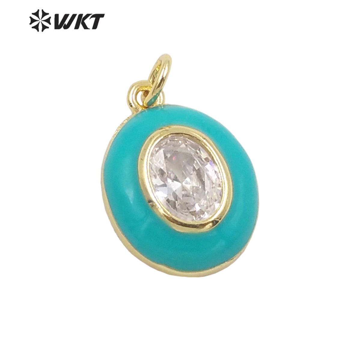 WT-MP236 Colorful and Fashion Jewelry Drop Oil on Cz Stone Very Nice Pendant and Fine Jewelry Pendant As a Gift for Party