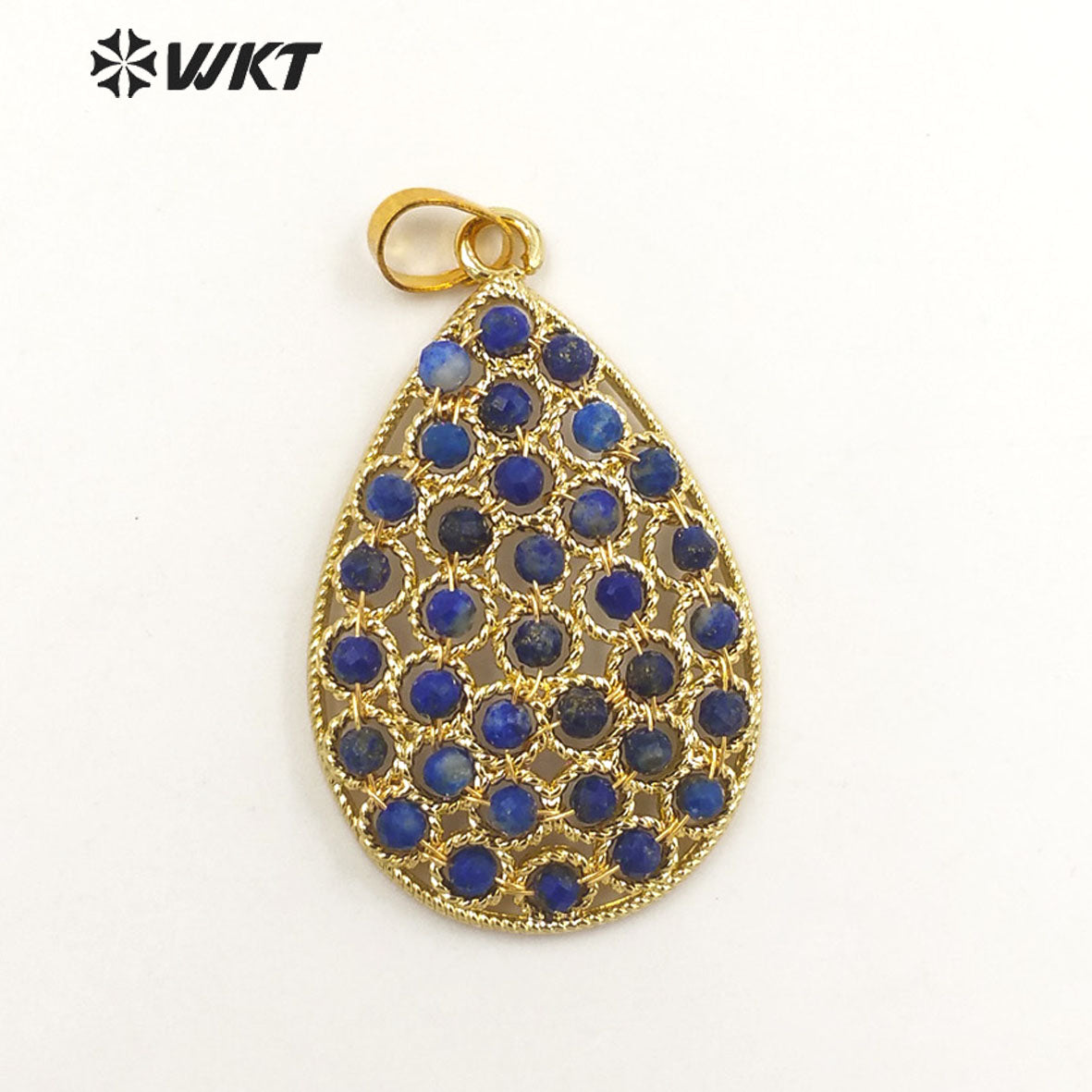 WT-P1927 Fashion Design Trendy New Precious Drop Shaped Colorful Stone Oval Amazonite Amethyst Gemstone Pendants