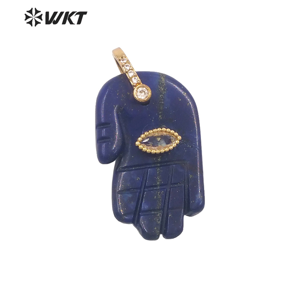 WT-P2040 New Fashion Cute Natural Stone And Zircon Hand Shape Little Pendants As Lady Earrings DIY Jewelry Accessories