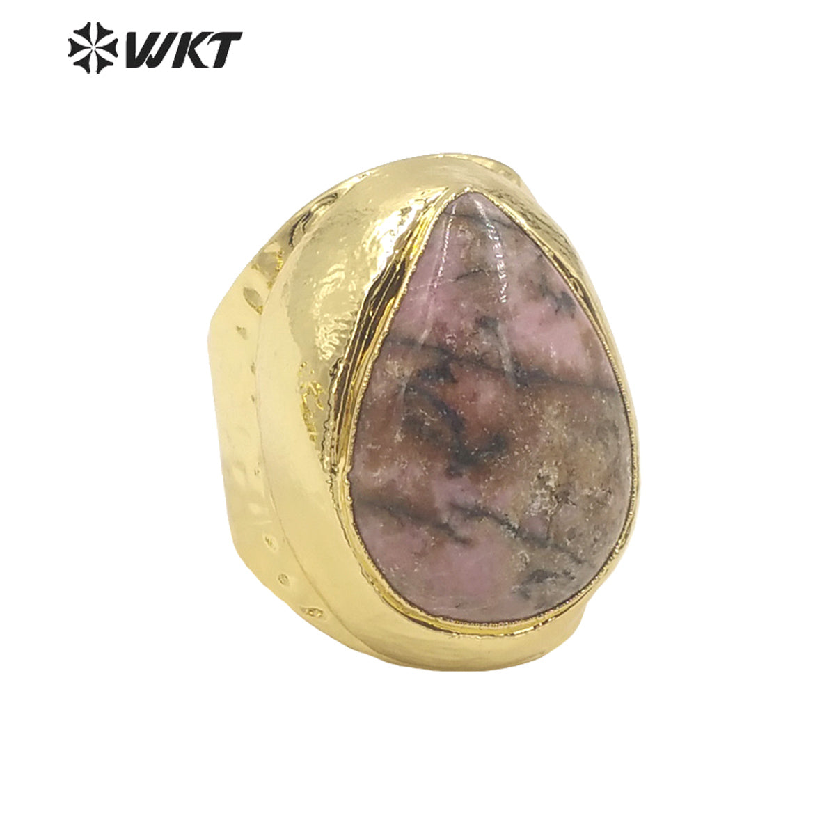 WT-R414 Beautiful Multicolor Waterdrop Gemstone Ring 18k Gold Plated High Quality As Women Gift Rings Natural Gemstone Rings