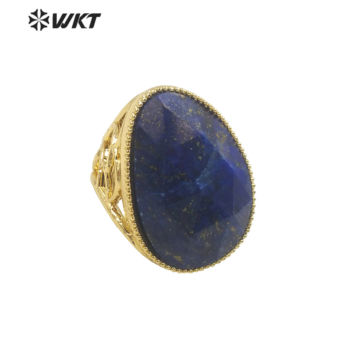 WT-R487 WKT Fashion Design Trendy Gift for Women Oval Shaped Colorful High Quality Gorgeous Natural Gemstone Stone Ring