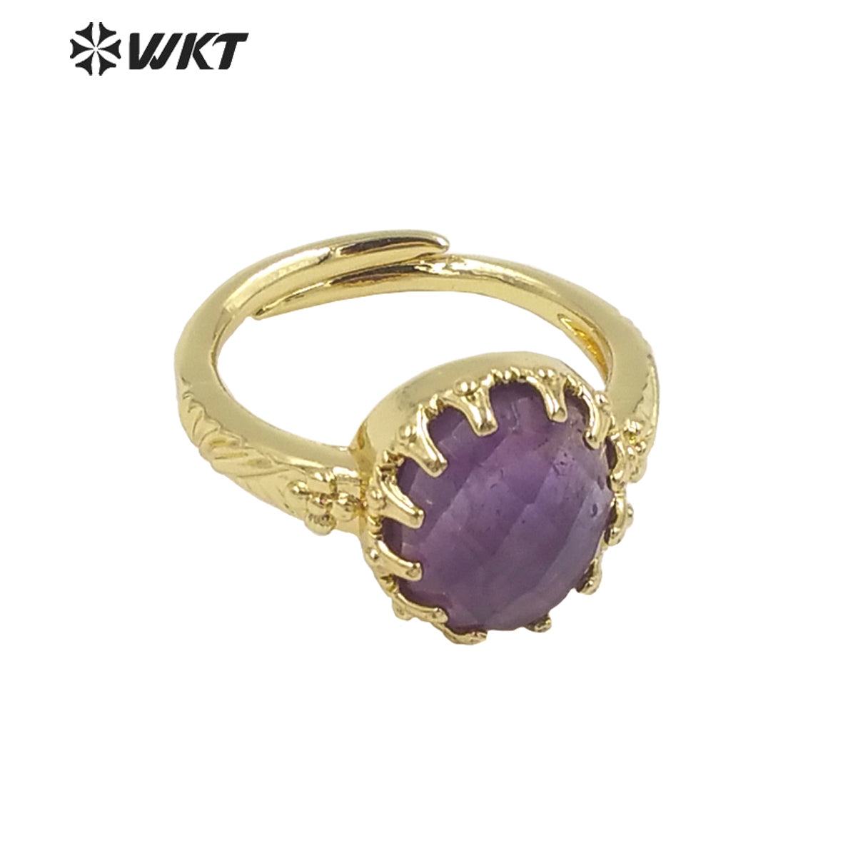 WT-R488 WKT Fashion Design Trendy Gift for Women Colorful High Quality Gorgeous Natural Gemstone Stone Ring