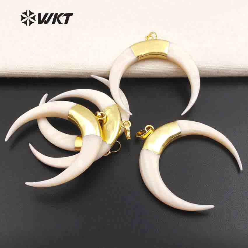 WT-P1235 WKT Latest Fashion Jewelry for Women Jewelry Decoration Crescent Shape White Shell Pendant