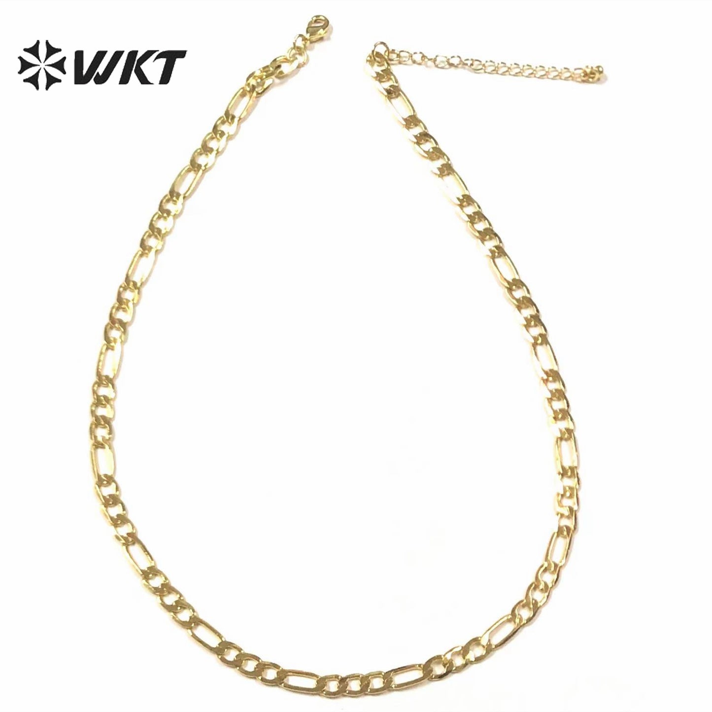 WT-BFN029 WKT Wholesale Trendy Fashion Choker Necklace Women Necklace Jewelry Accessory Gift 18/24/30 Inch Yellow Brass Chains