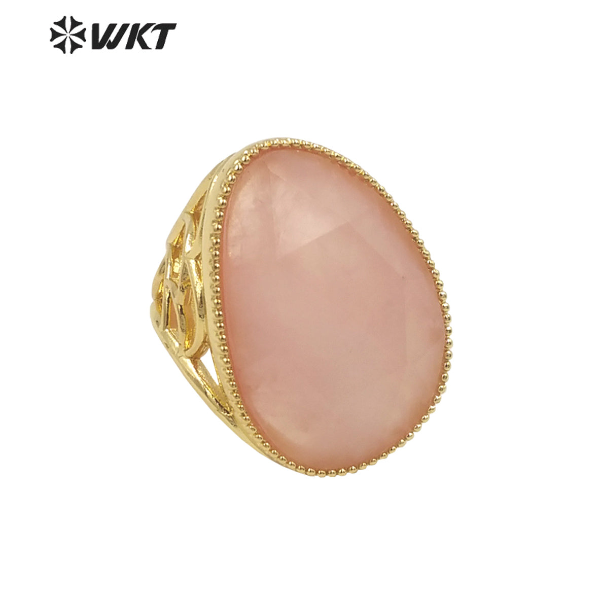 WT-R487 WKT Fashion Design Trendy Gift for Women Oval Shaped Colorful High Quality Gorgeous Natural Gemstone Stone Ring