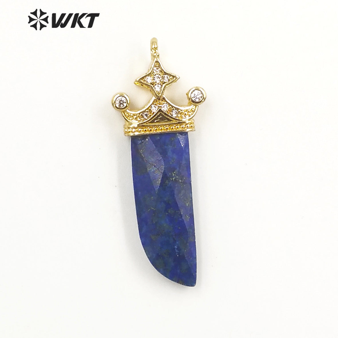 WT-MP263 Newest Vintage Style Charming Cubic Zircon Stone for Bracelet Design Knife Shaped Gemstone Pendant