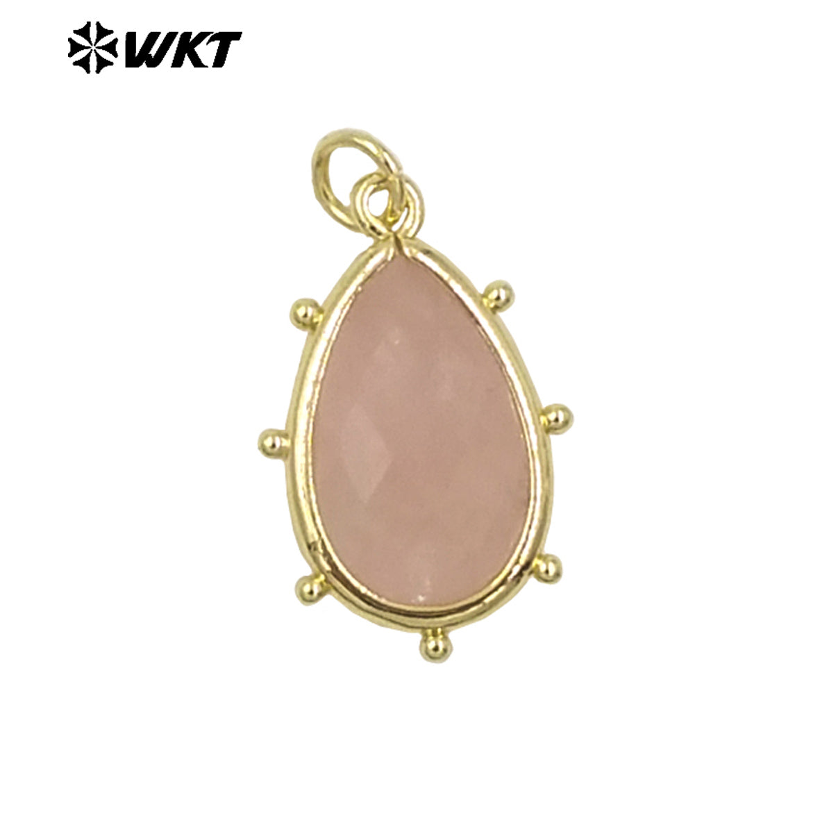 WT-P1974 Wholesale Fashion Tiny Gold Plated Teardrop Natural Faceted Precious Gemstone Lapis Attractive Eye Charms