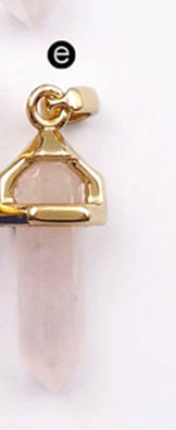 WT-P1387 Wholesale 5pcs Trendy Natural Elegant in 24k Gold Electroplated for Women Jewelry Making Crystal Stone Pendant