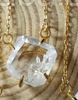 WT-N720 Wholesale Natural Prong Setting Gemstone Necklace 24k Gold Plated Faceted Turquoise Necklace