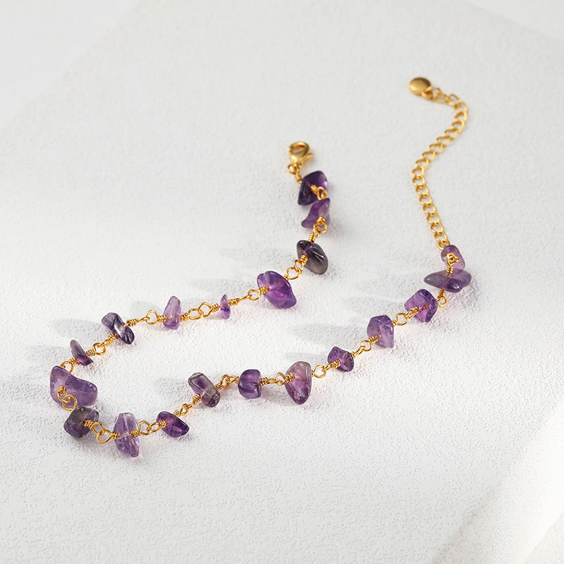 WT-B637 WKT Lovely Trendy Gift for Women Star Shaped Lucky Bracelets Natural Colorful Gemstone Opening Bracelets