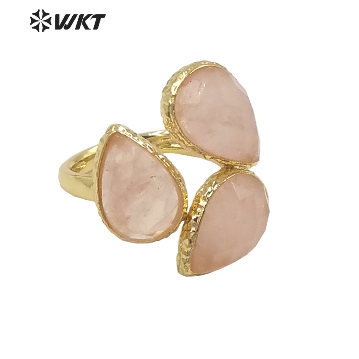 WT-R492 WKT Fashion Design Drop Shaped Gift for Women Colorful High Quality Gorgeous Natural Gemstone Stone Ring